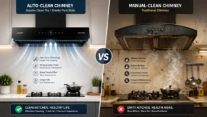 Read more about the article Auto-Clean vs Manual-Clean Chimney: Best Kitchen Chimney in India