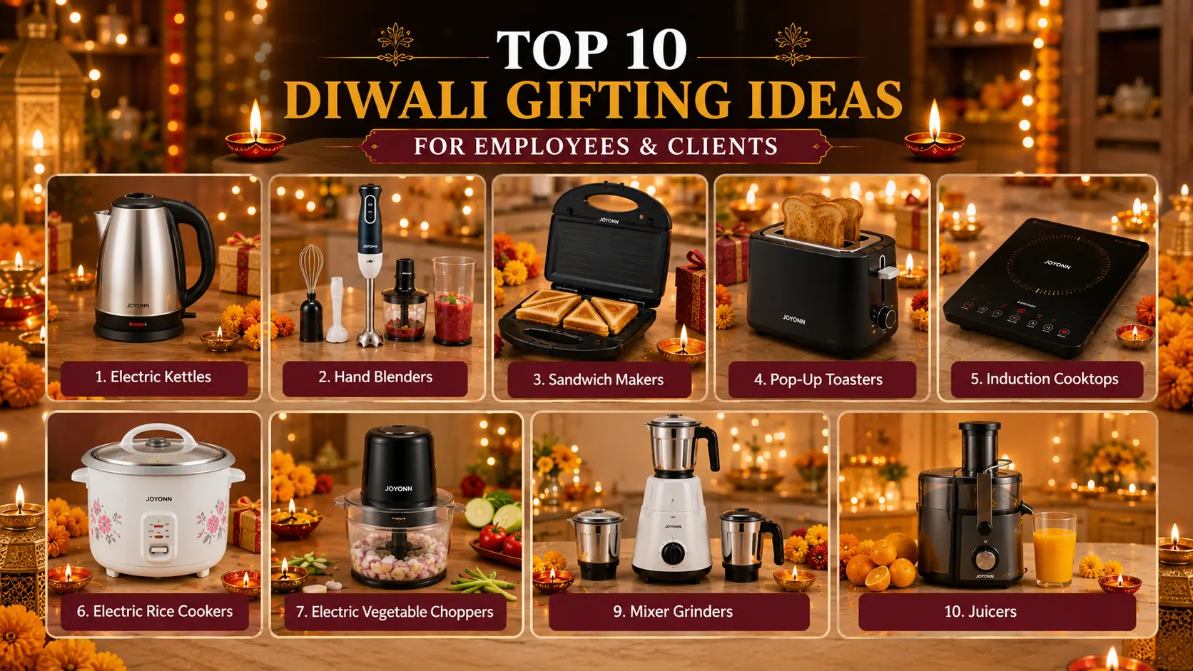 Read more about the article Top 10 Diwali Gift in Home Appliances Categories | Joyonn